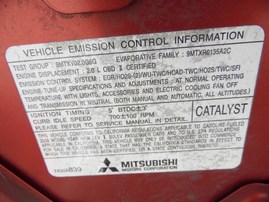 2009 MITSUBISHI LANCER 4DR DE RED AT 2.0 193904 